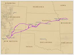 map of the Santa Fe Trail by the NPS